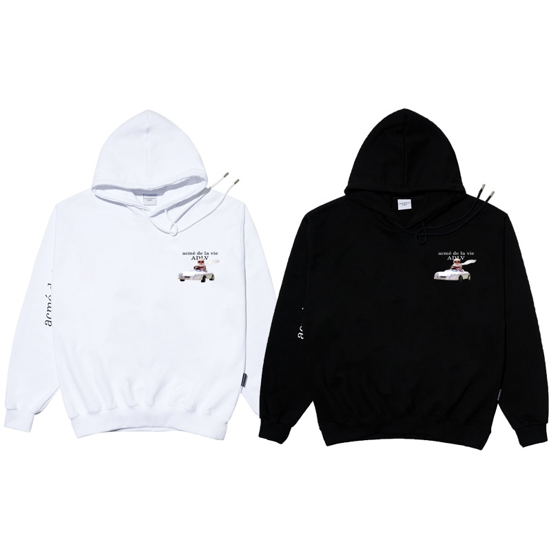 ADLV Áo Hoodie Cotton Tay Dài Dáng Rộng In Họa Tiết Cá Tính Cho Nam Nữ