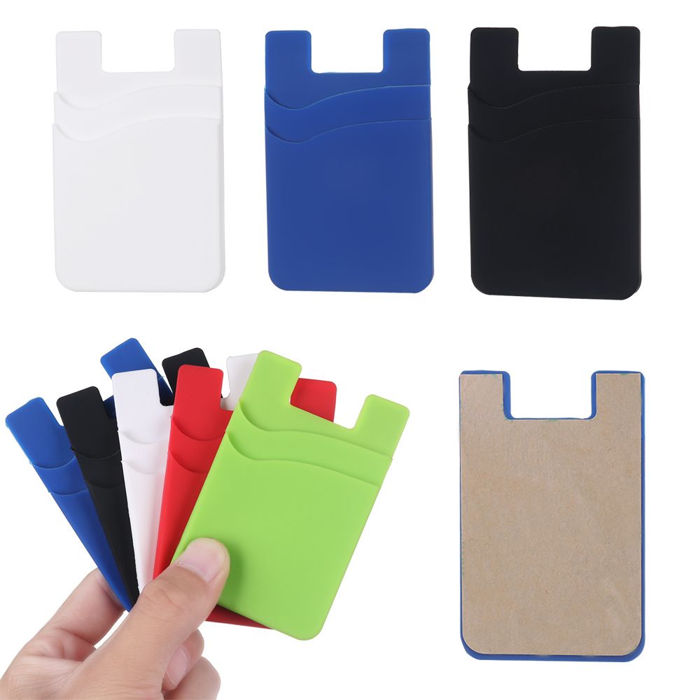 Ngăn Đựng Thẻ Dán Điện Thoại Bằng Silicon Co Giãn Nhiều Màu Sắc