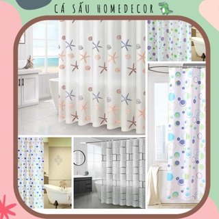 Rèm Nhà Tắm Không Thấm Nước Giá Rẻ 1.8m x 1.8m Nhiều Mẫu