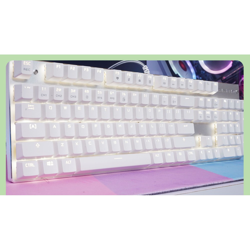 BÀN PHÍM CƠ ZERO METOO FW104 LED TRẮNG | BigBuy360 - bigbuy360.vn