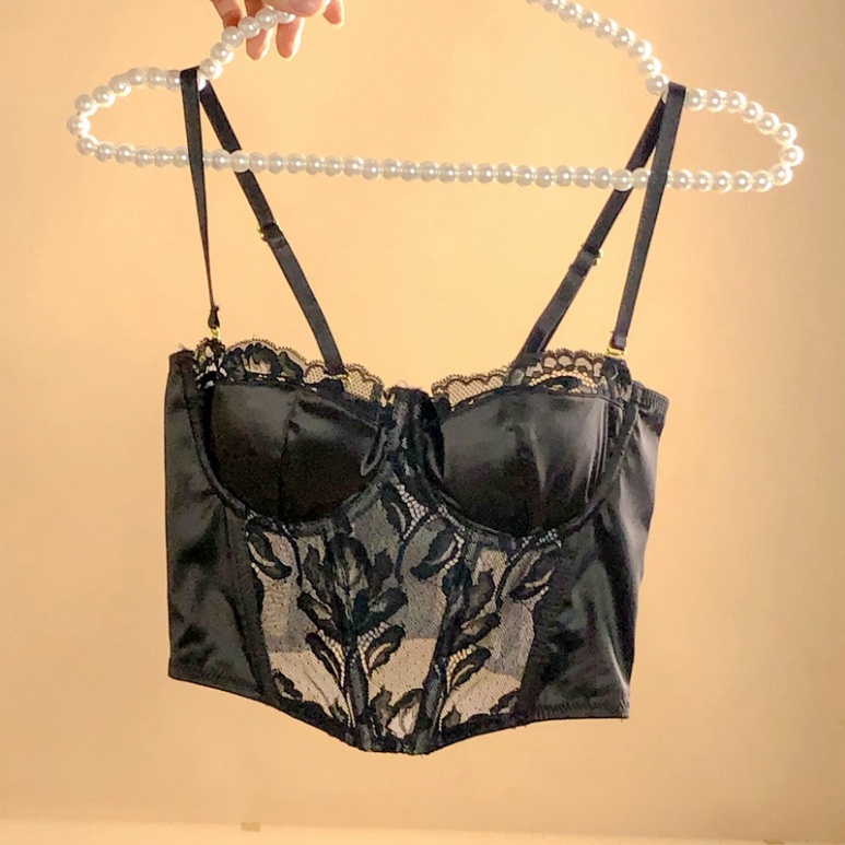Áo bra bralette corset ren lụa có gọng sexy sang chảnh nhiều nấc cài điều chỉnh size [MEOW Corset]