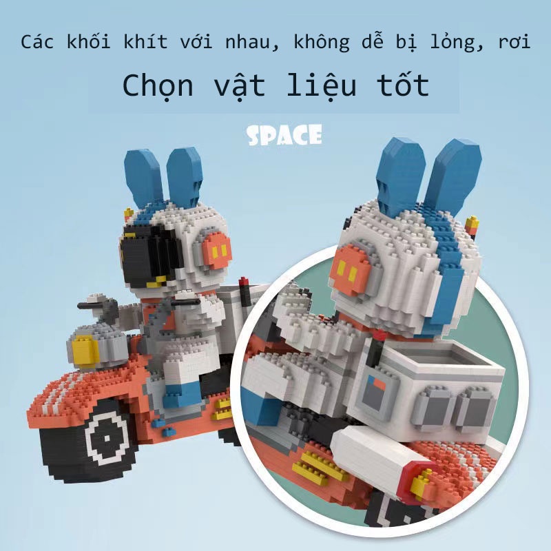 Bộ Đồ Chơi Lắp Ráp Mô Tô Phi Hành Gia 3D Độc Đáo Thú Vị Cho Bé