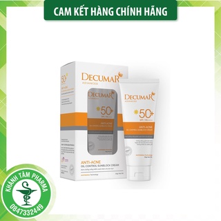 ! [New_Decumar Advanced] Kem chống nắng kiểm soát nhờn cho da mụn, ngừa mụn (Chai 50g) [Decuma, sunblock] ! !