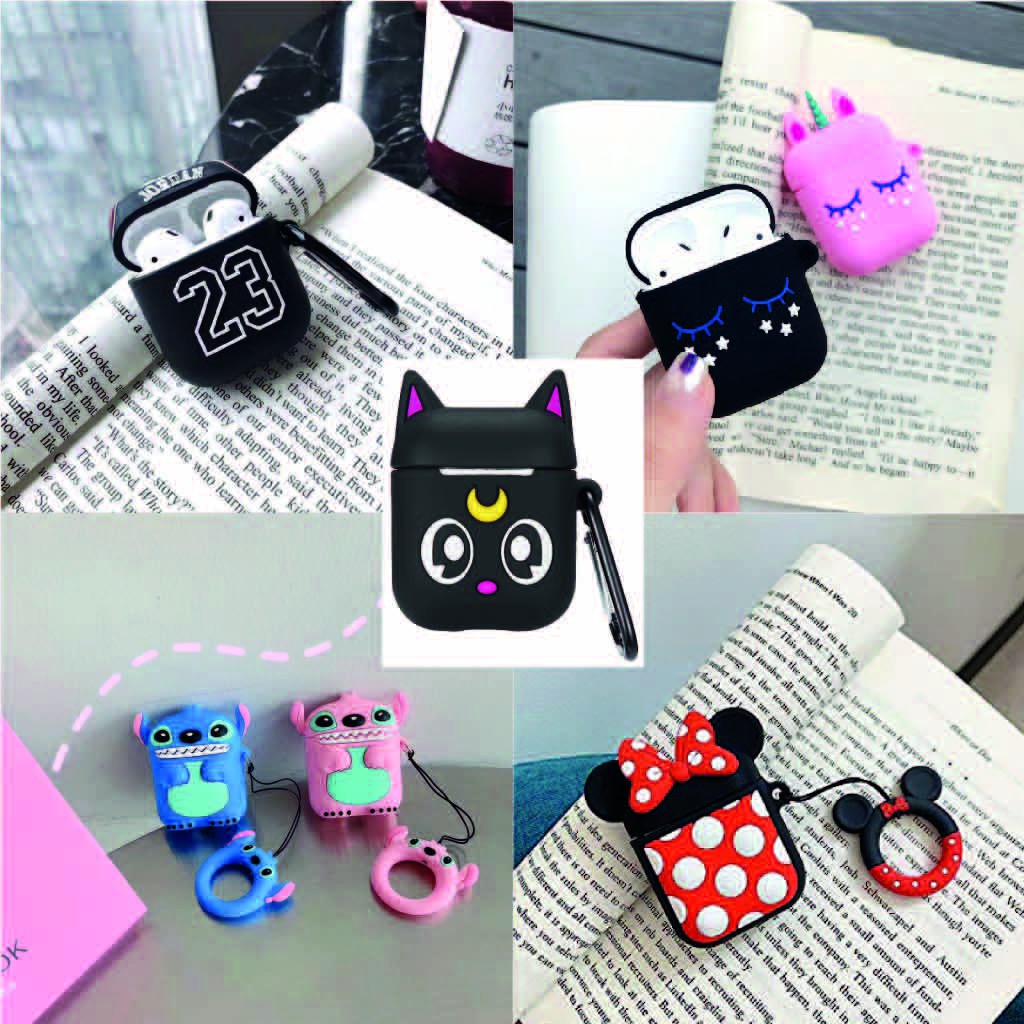 Airpods Case ⚡ Freeship ⚡Airpods Case Silicon 6 mẫu Case Tai Nghe Không Dây Airpods 1/2/i12 - Tuấn Case 75