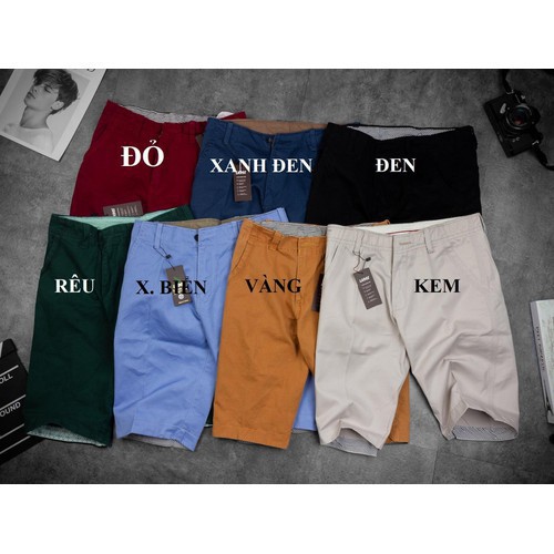 Quần sọt kaki nam hàn quốc chất vải kaki nhiều màu - quần short nam QS08