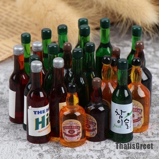 Bộ 8 Mô Hình Chai Rượu Nhỏ Xinh Trang Trí Nhà Búp Bê Tỉ Lệ 1: 12