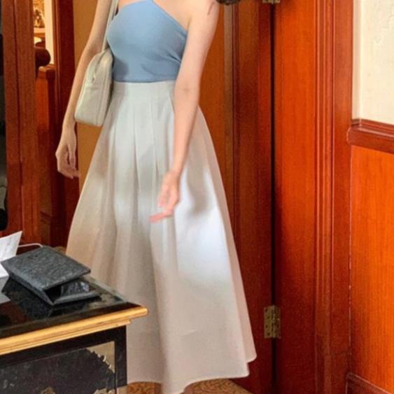 Yena Chân Váy Lưng Cao Màu Trơn Thời Trang Mùa Hè Cho Nữ | BigBuy360 - bigbuy360.vn