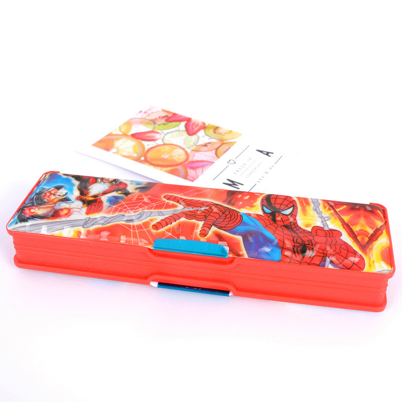 Hộp Đựng Bút Hai Ngăn In Hình My Little Pony/Người Nhện/ Avengers Dễ Thương Cho Bé