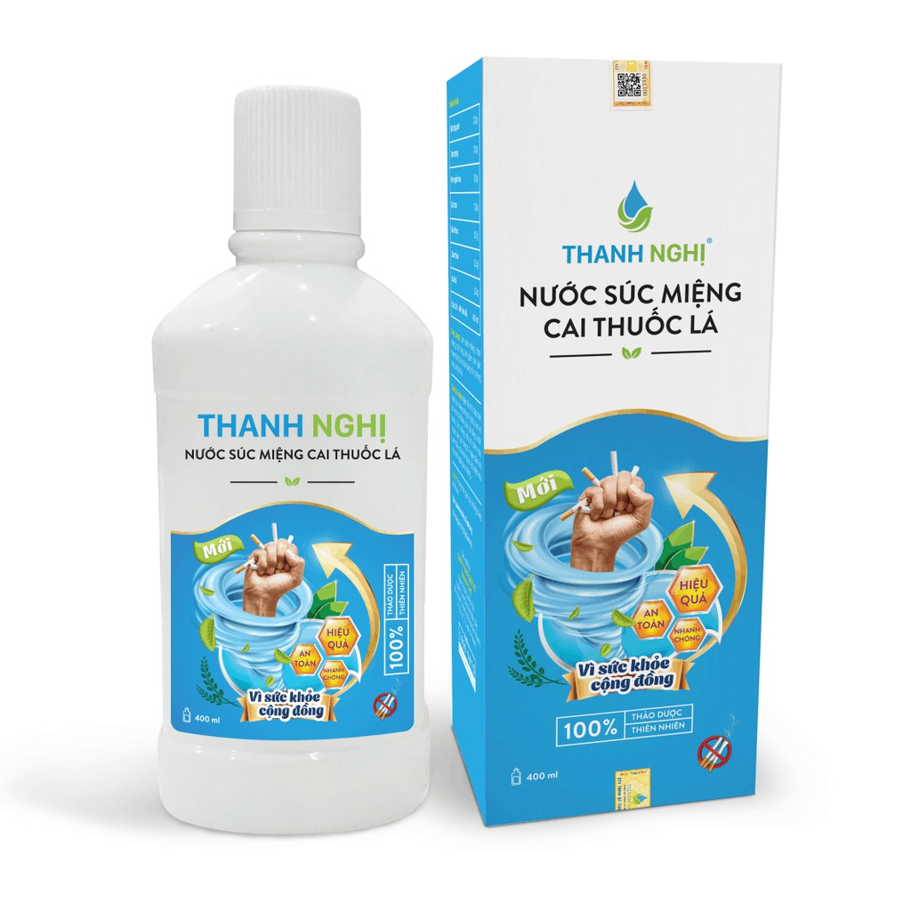 Nước súc miệng cai thuốc lá thanh nghị - Mẫu mới 400ml