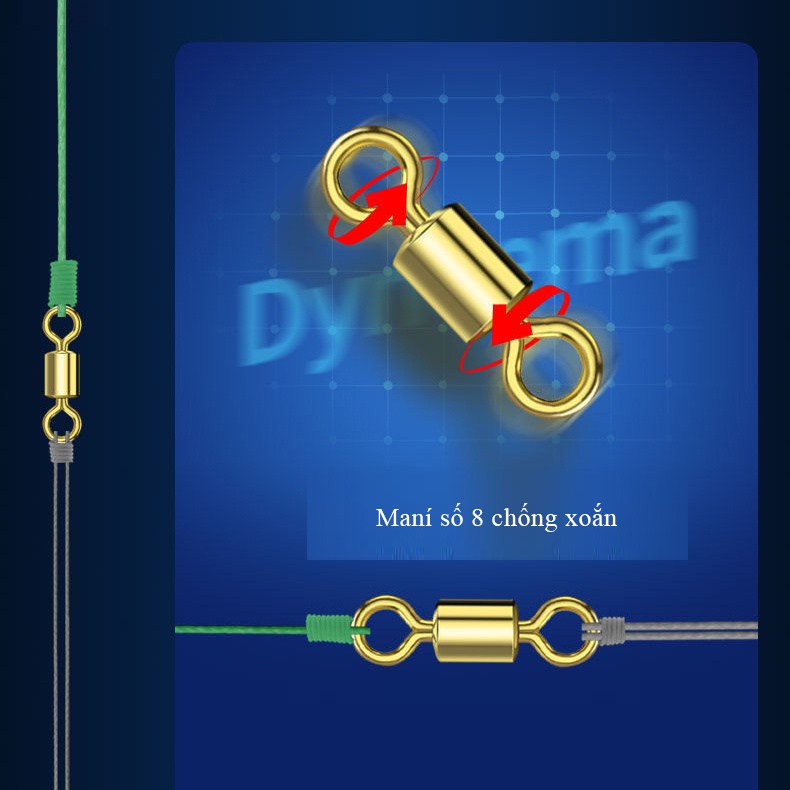 Trục Câu Đài Pe buộc sẵn Full Thẻo Lưỡi Đôi - Chỉ Việc đi câu - AA67