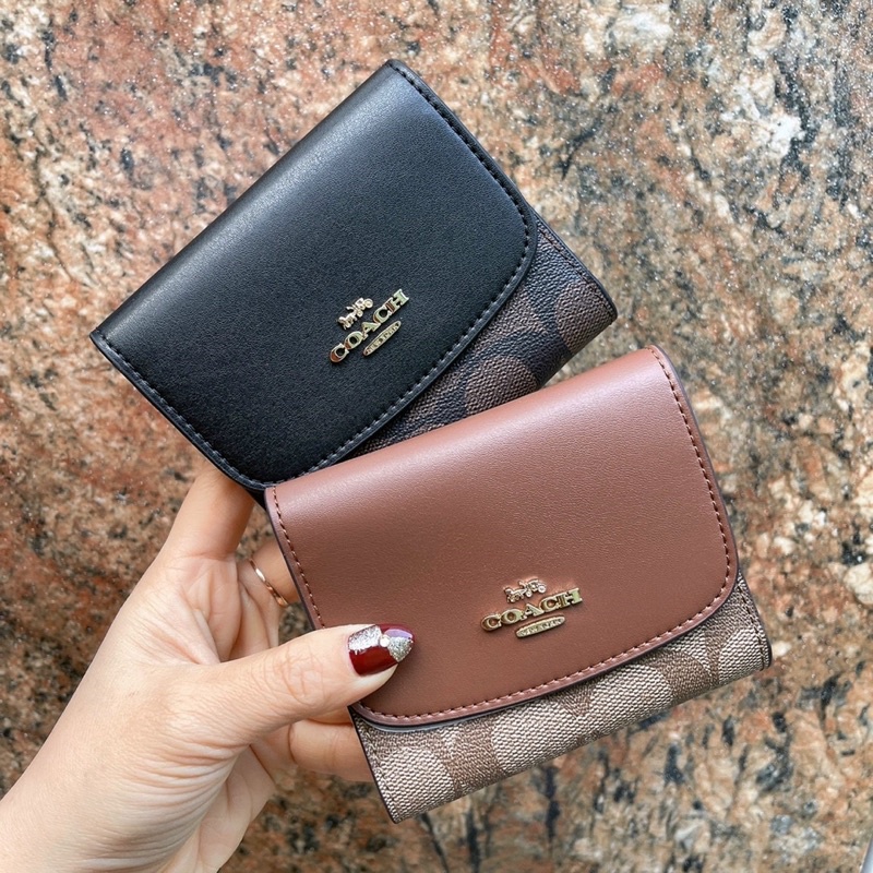 ‼️Rẻ nhất Shopee‼️Ví Coach mini gập nắp bầu