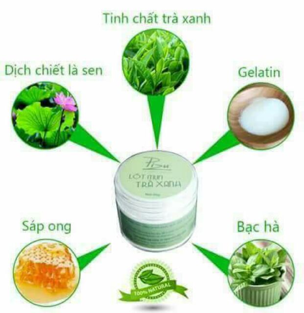 Lột mụn trà xanh pizu