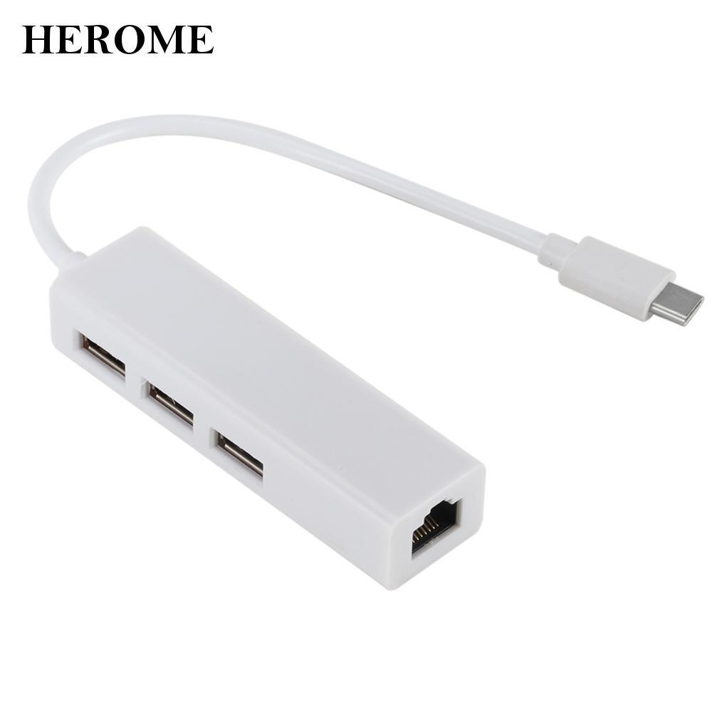 Bộ Chia 3 Cổng Usb Sang 3 Cổng Rj45 Ethernet Cho Macbook Pro