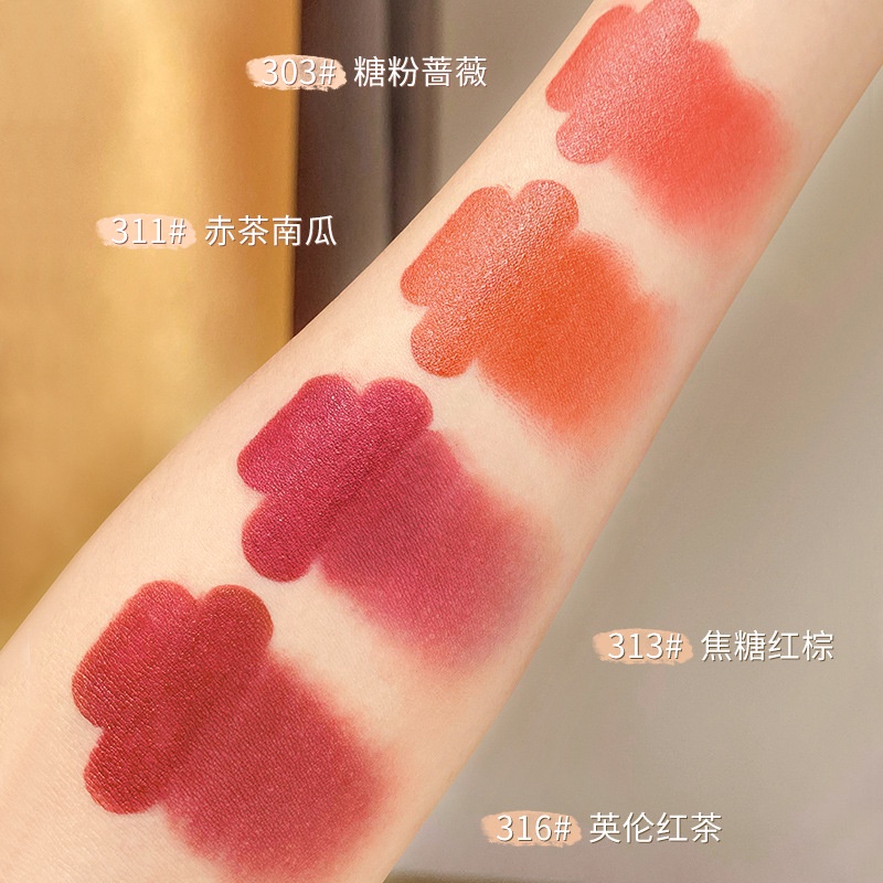 [Hàng mới về] Son môi dưỡng ẩm lâu trôi không dính cốc có khóa nam châm hình chú gấu xinh xắn