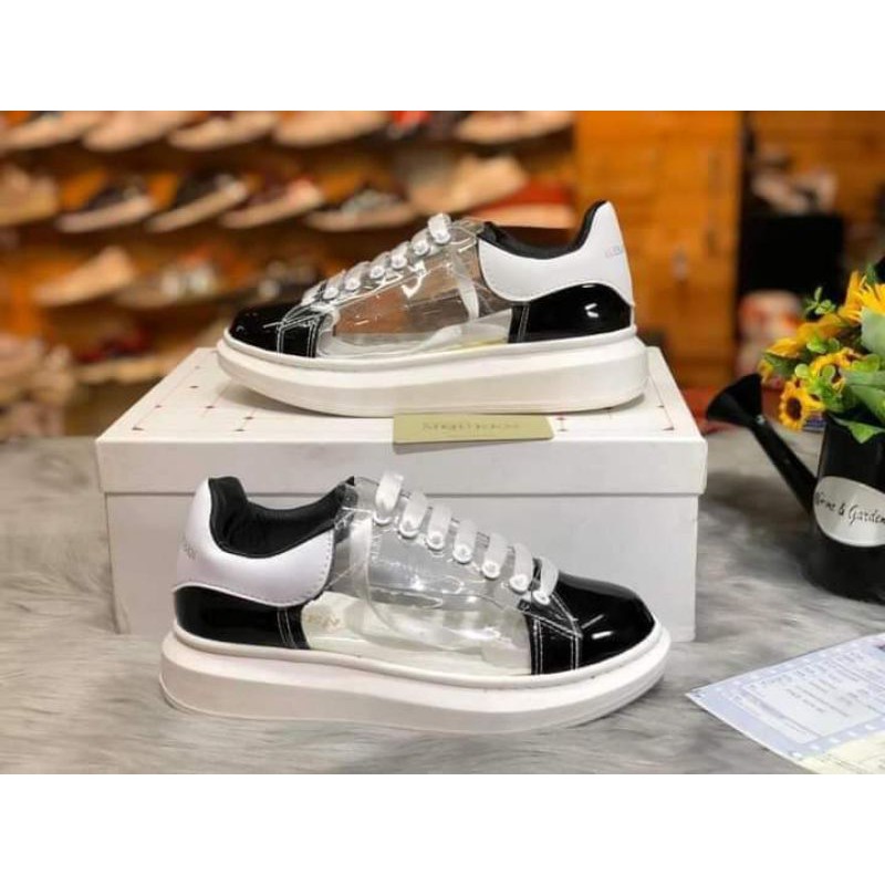 BIG SALE . MC QUEEN trong suốt dây lụa , lót nẩy siêu êm chân (tặng kèm bill box) | BigBuy360 - bigbuy360.vn