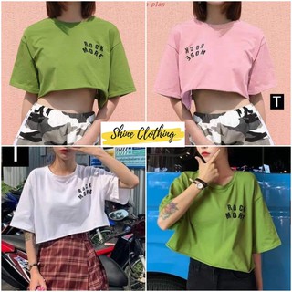 [ Inbox trước để chọn màu] Áo Croptop thun gân , thun trơn xinh xắn Shine Clothing