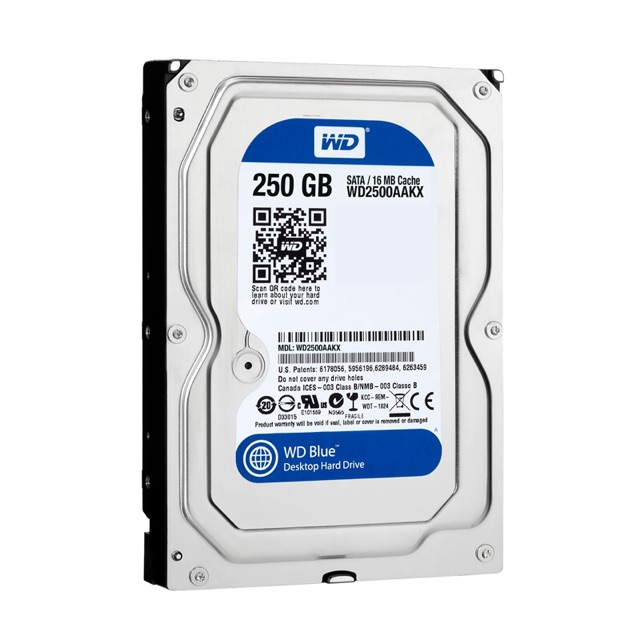 Ổ cứng Western Digital Caviar Blue 250GB SATA 16MB Cache - Bảo hành 1 tháng