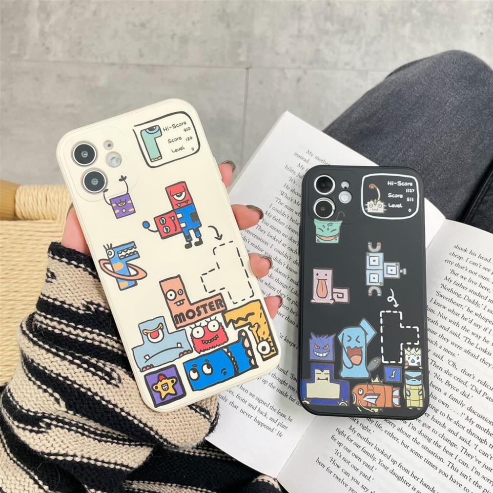 Ốp lưng iphone cạnh vuông in hình viền Little Monster 7plus/8plus/x/xs/11/11promax/12/12promax - DT08 Dino Case
