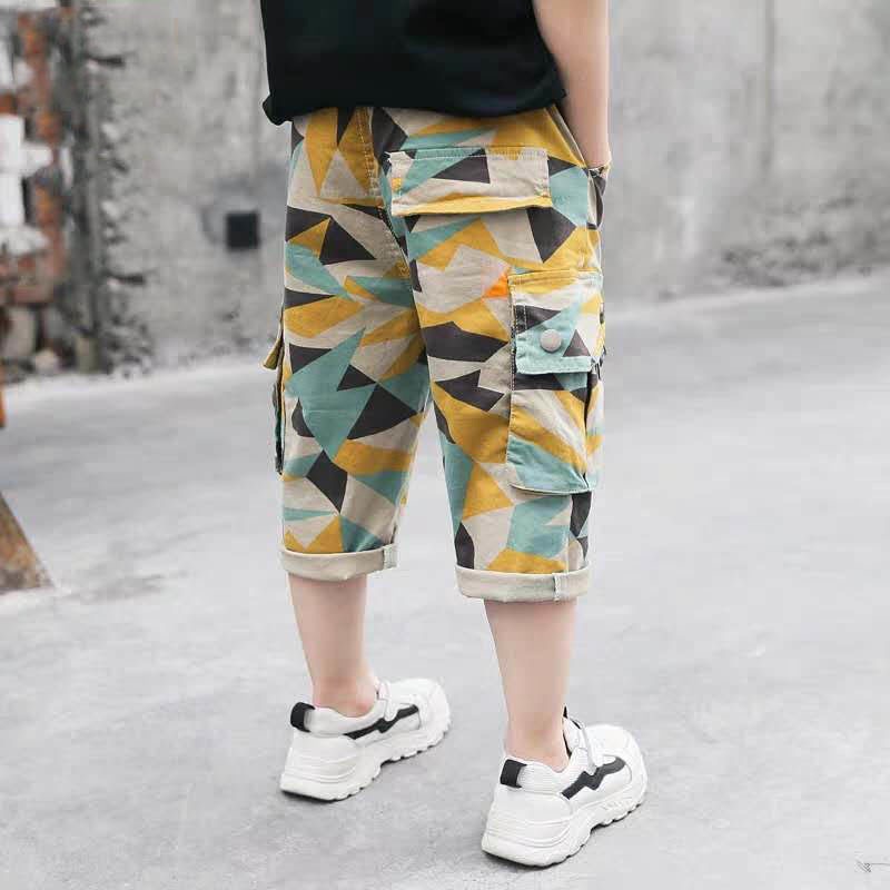 Quần kaki rằn ri dáng lửng cho bé trai  N01147