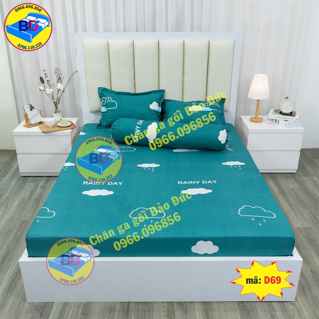 Bộ ga giường cotton poly cao cấp ( gồm 4 món )