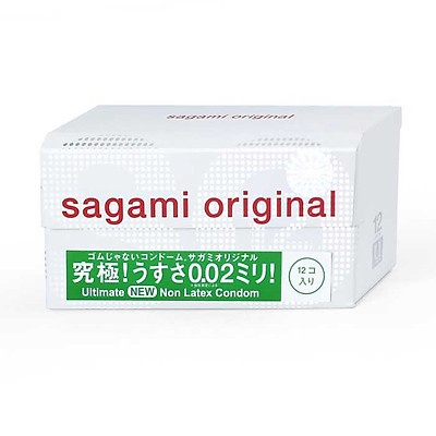 Bao cao su Sagami Original 0.02mm - hộp 12 chiếc