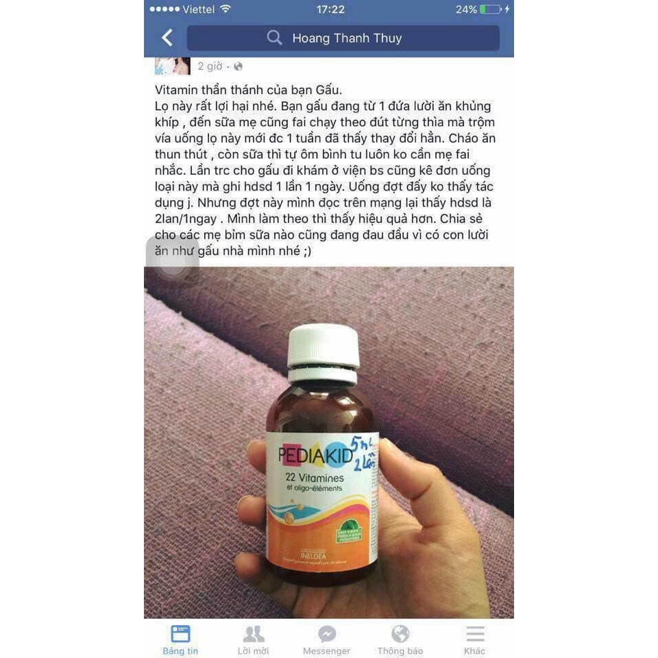 SIRO PEDIAKID 22 VITAMINES - PHÁP