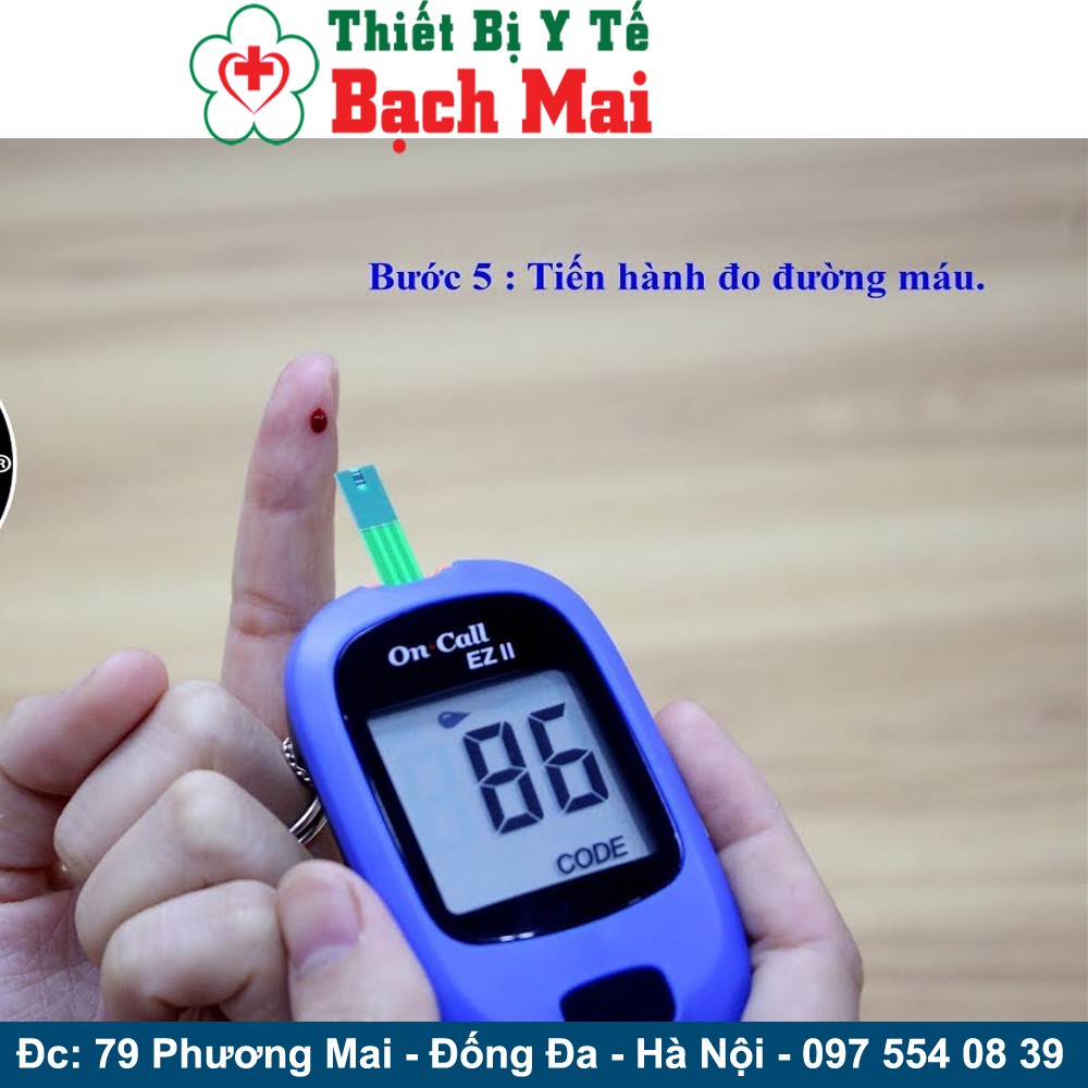 Máy Đo Đường Huyết On Call EZ II tăng 50 kim 25 que thử