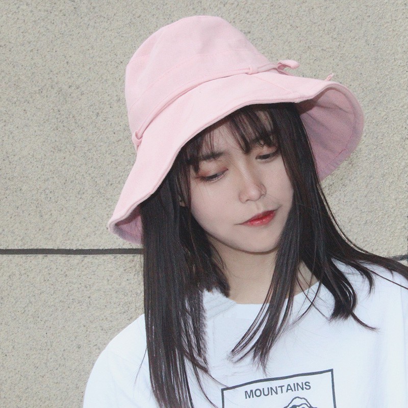 Nón Tai Bèo Vải Lanh Cotton Màu Sắc Đơn Giản Phong Cách Nhật Bản