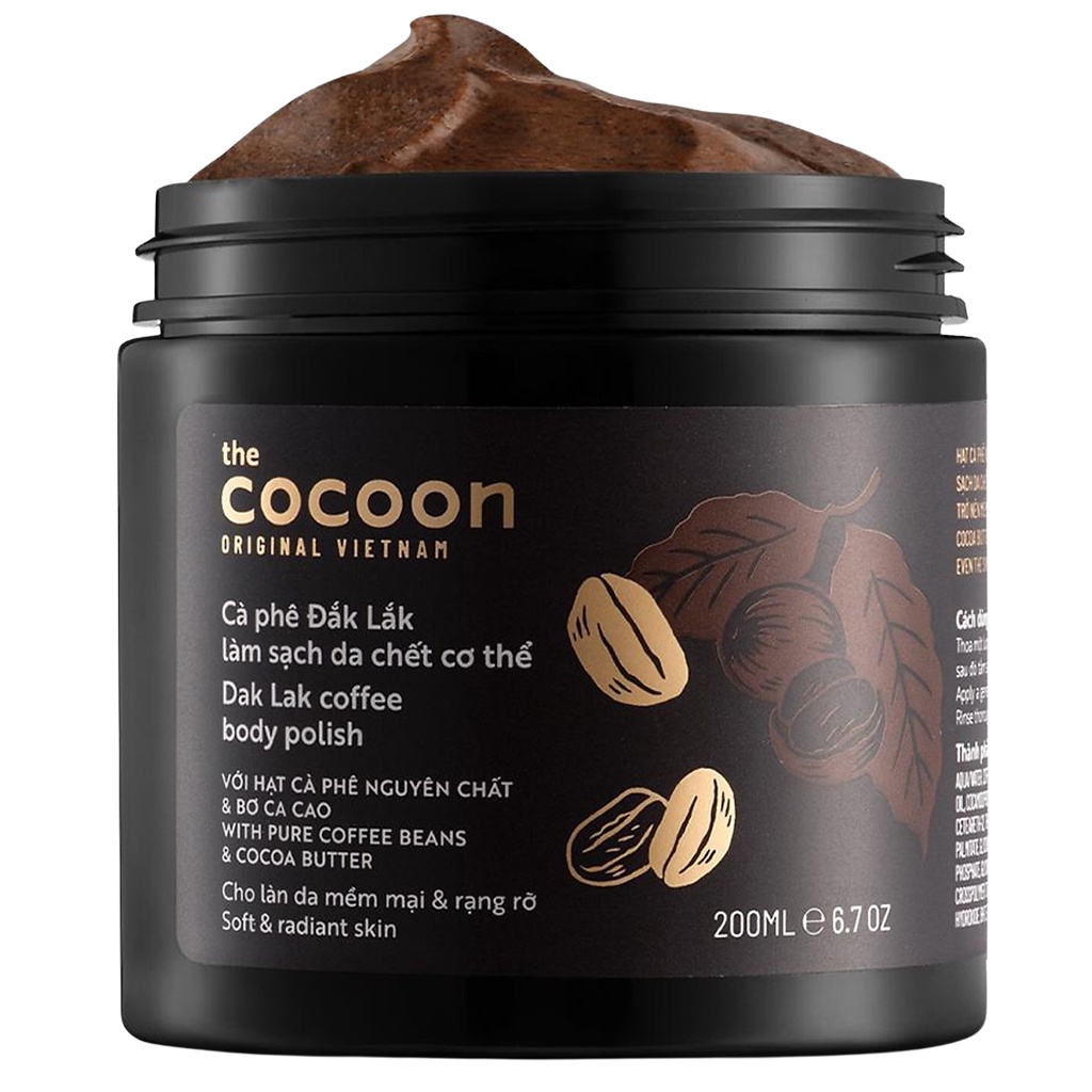 Tẩy da chết cơ thể cà phê Đắk Lắk Cocoon 200ml