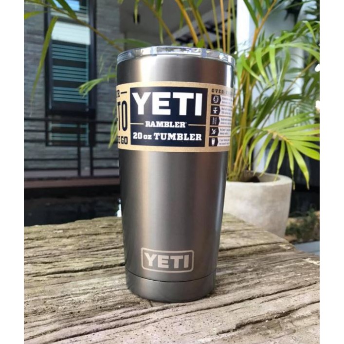 Ly giữ nhiệt YETI Graphite 20oz + Nắp Magslider (600 ml) - Stainless Steel/Thép không gỉ cao cấp - BILL MĨ