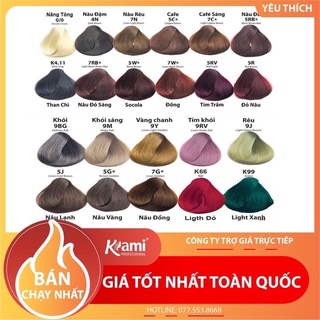 [Combo 10 tuýp] Thuốc nhuộm tóc kami cân bằng, phủ bạc.