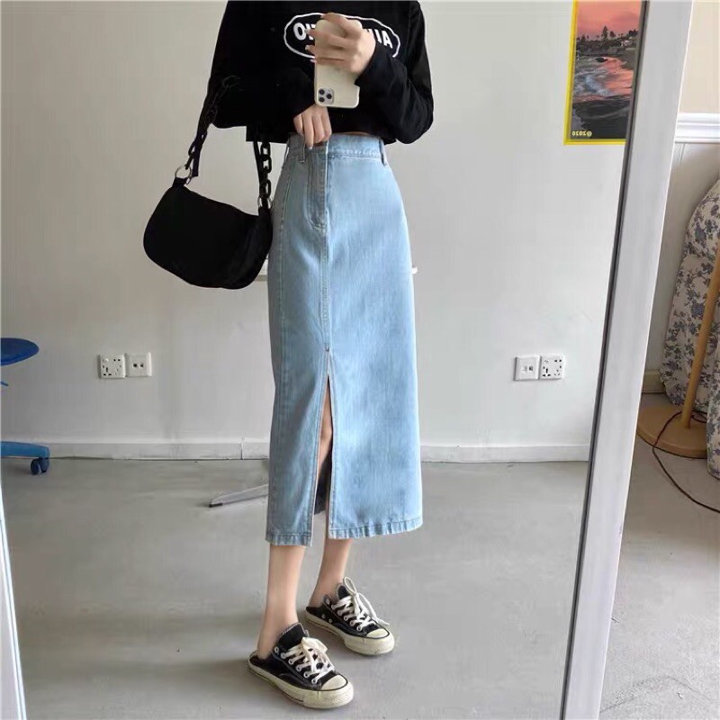 [ORDER QC 10-20 DAYS] CHÂN VÁY JEAN DÁNG DÀI XẺ TÀ [KÈM ẢNH THẬT FEEDBACK] | BigBuy360 - bigbuy360.vn