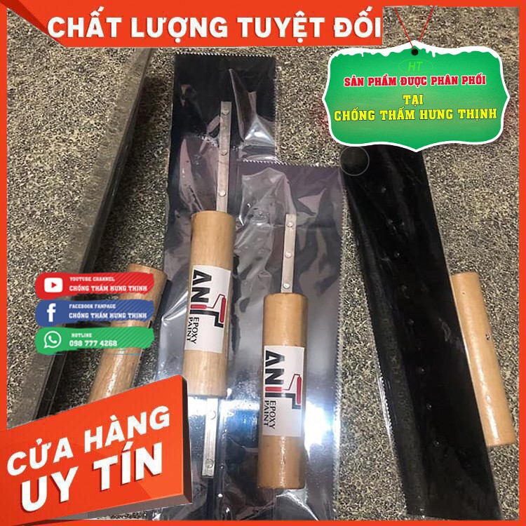 Cào răng cưa 1mm, bàn bả răng cưa làm polyurethane 2 thành phần và epoxy
