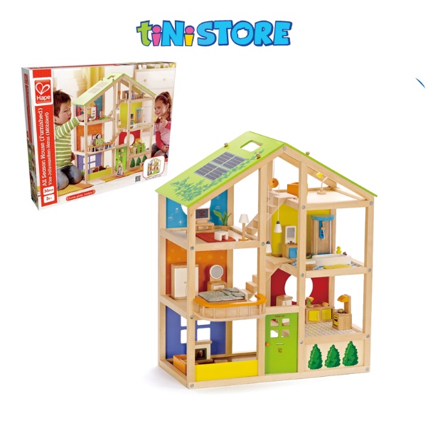 tiNiStore-Đồ chơi ngôi nhà bốn mùa (bao gồm nội thất) HAPE E3401