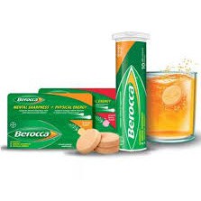 Viên sủi bổ sung Vitamin Berocca Performance( Vị cam,Cam& xoài, cam& dâu) hộp 45 viên.