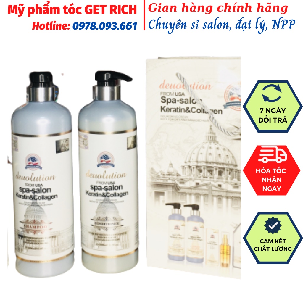 [HÀNG CHÍNH HÃNG] DẦU GỘI XẢ DEVOLUTION PHỤC HỒI TÓC KHÔ SƠ HƯ TỔN 1000mlx2
