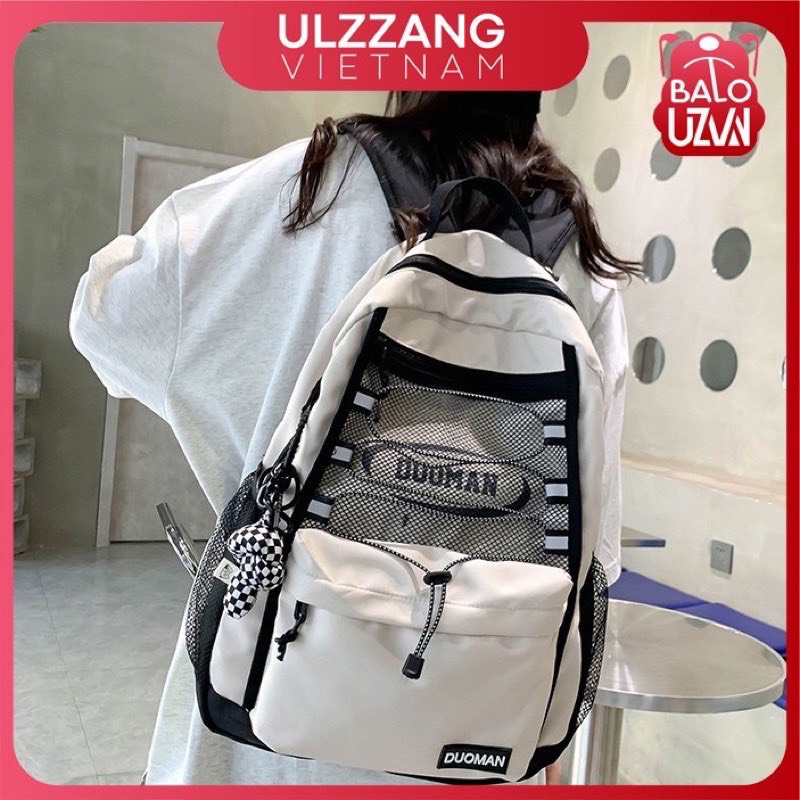 Balo đi học nam nữ Ulzzang basic thời trang, cặp túi sách laptop phong cách Unisex Hàn Quốc cho học sinh, sinh viên.