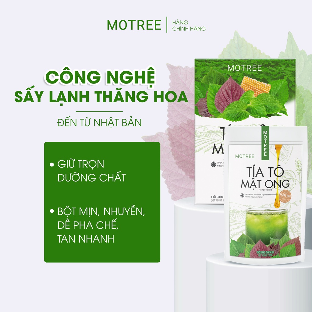 [CHÍNH HÃNG] Bột Tía Tô Mật Ong Motree, 50gr Detox Thanh Lọc Cơ Thể, Giảm Cân Hiệu Quả, Cải Thiện Mụn , Da Đẹp Mịn Màng