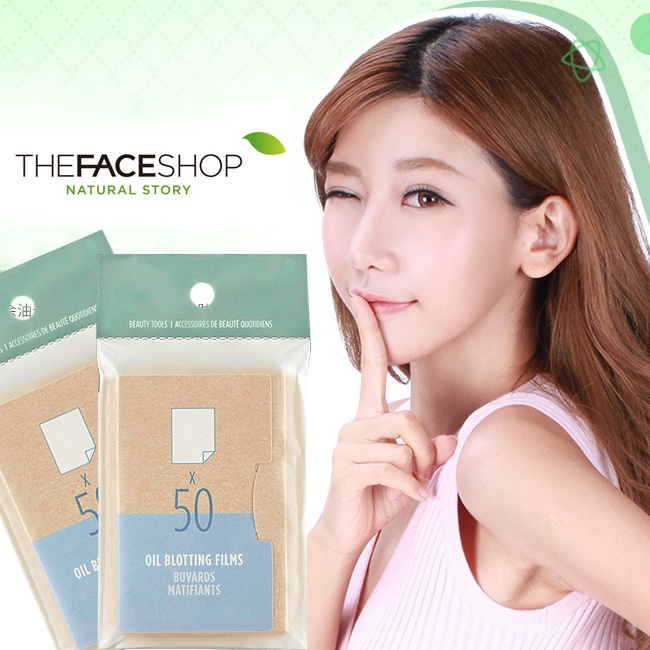 Film Thấm Dầu The Face Shop Oil Blotting Films Buvards Matifiants 50 Miếng