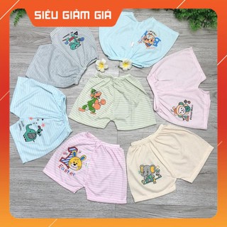 Quần đùi cho bé trai bé gái ( Vải cotton kẻ siêu mềm)