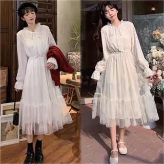 [VIDEO tự quay] Đầm trắng ren công chúa bồng bềnh. Váy trắng chụp kỉ yếu hình thật cuối