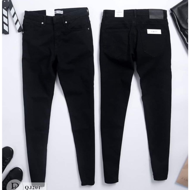Quần jean nam chất bò cao cấp co dãn 4 chiều cực đẹp JEAN trơn from dáng skinny đẹp CAROLLSTORE Q04