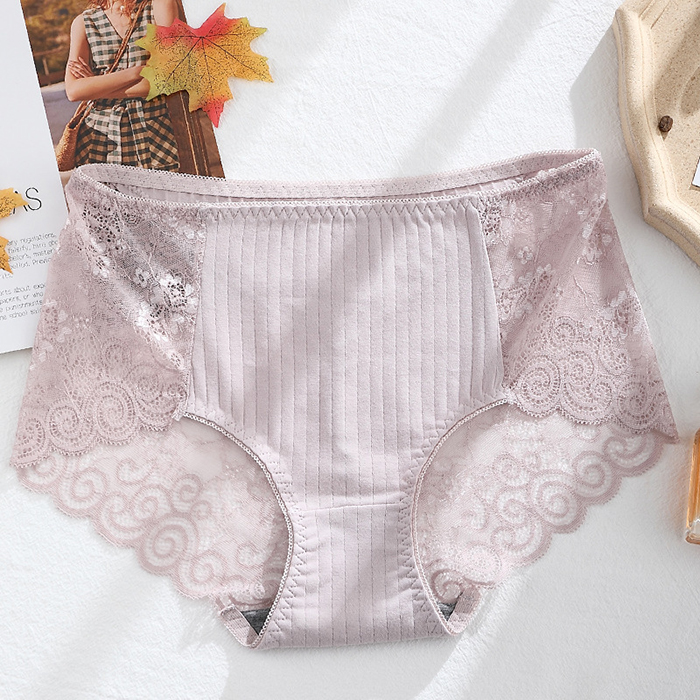 XL~3XL Tuote Ready Stock Women's Panties Graphene Mid-High Waist Underpants Cotton Sexy Lace Briefs Antibacterial Panties | BigBuy360 - bigbuy360.vn