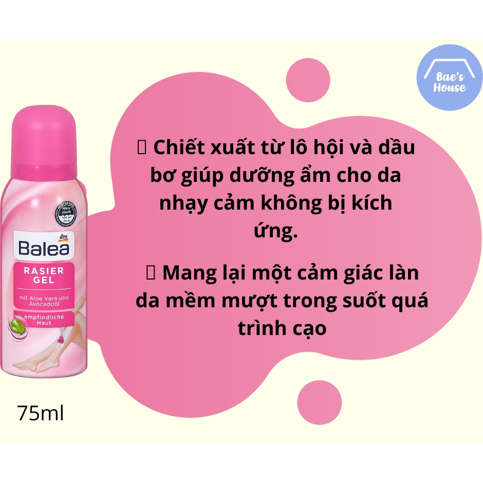 Gel cạo lông Balea nhỏ 75ml