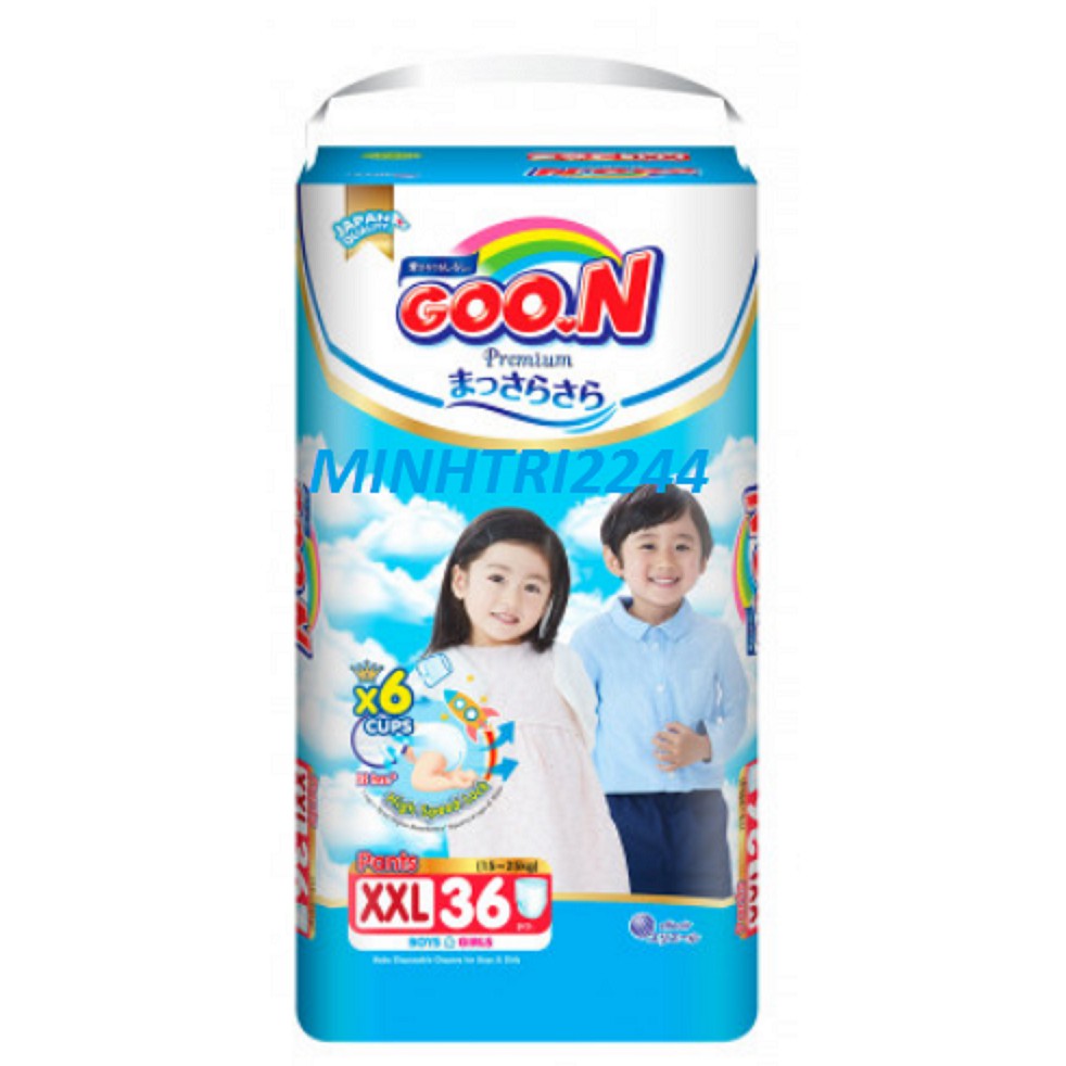 [Cần Thơ thanh lý] Tã quần GOON Premium M56/L46/XL42/XXL36/XXXL26