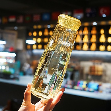 Bình Thủy Tinh Giữ Nhiệt, Bình Đựng Nước Lúa Mạch Bền Đẹp Nhiều Màu 350ml BN01