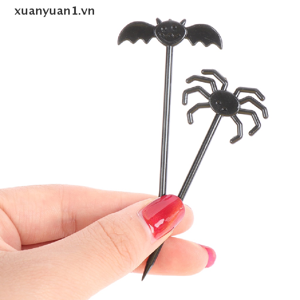 Set 8 Nĩa Ăn Trái Cây Phong Cách Halloween Đáng Yêu