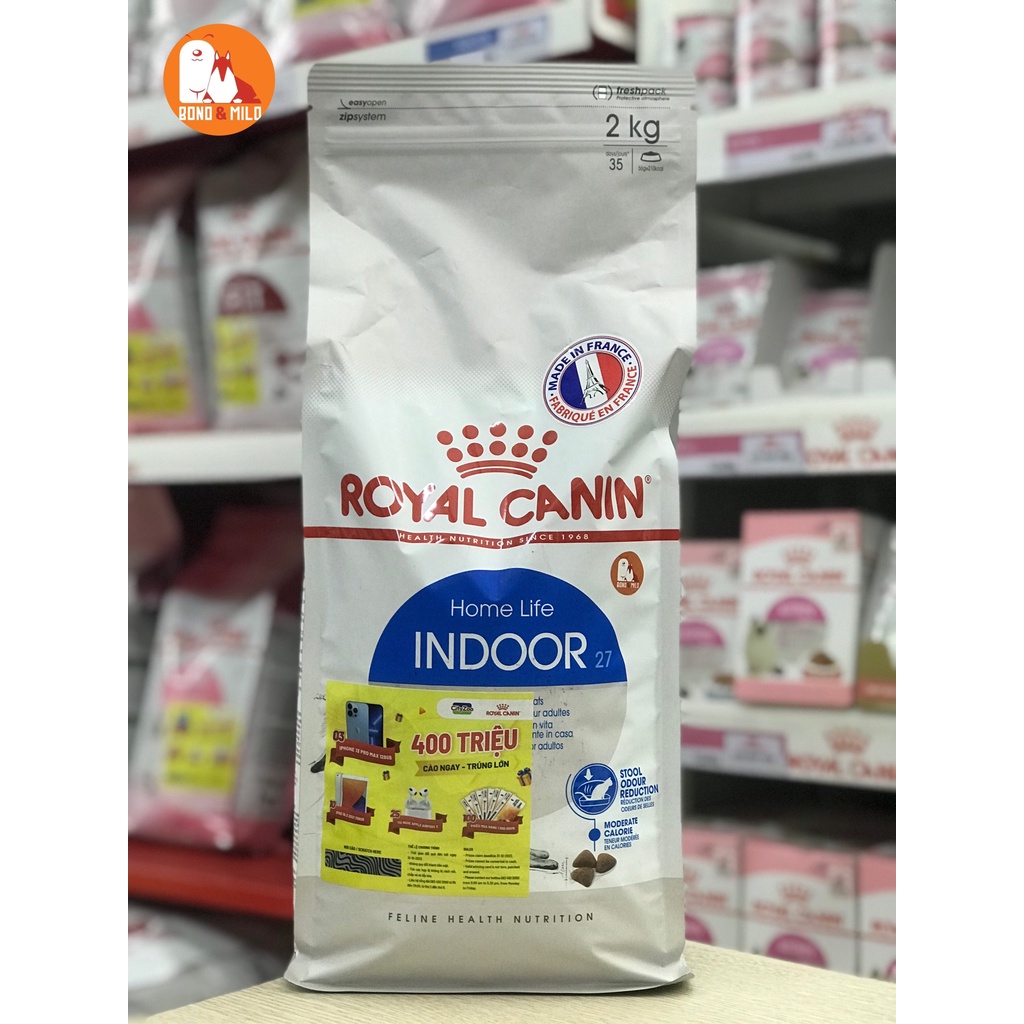 THỨC ĂN CHO MÈO HẠT ROYAL CANIN INDOOR 27 - BONDMILO SHOP