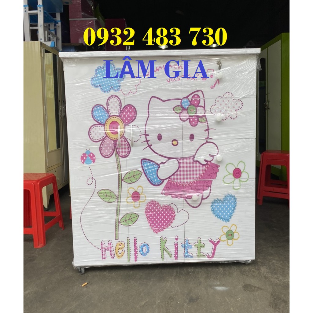 Tủ nhựa đài loan in 3d kitty siêu đẹp tại Thủ đức HCM