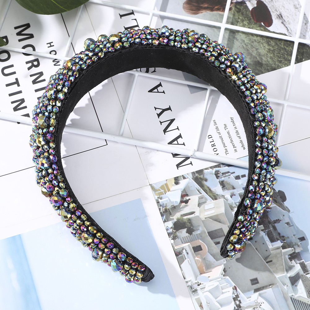 Băng đô cài tóc đính đá nhân tạo lấp lánh sang trọng thời trang